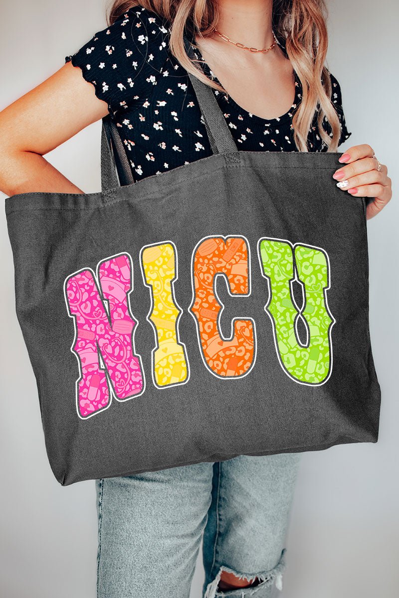 Personalized Neon Care Crew Canvas Jumbo Tote - Wholesale Accessory Market