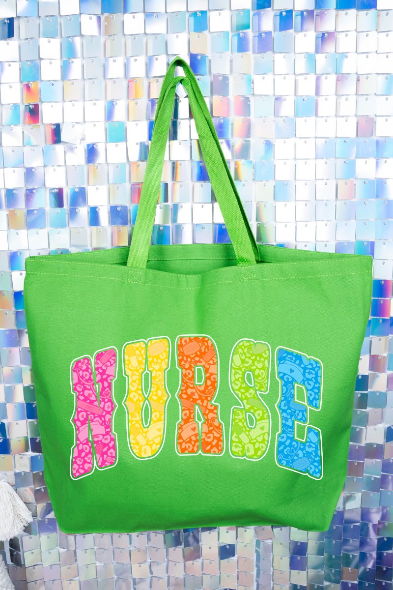 Personalized Neon Care Crew Canvas Jumbo Tote - Wholesale Accessory Market