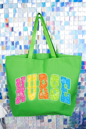Personalized Neon Care Crew Canvas Jumbo Tote - Wholesale Accessory Market