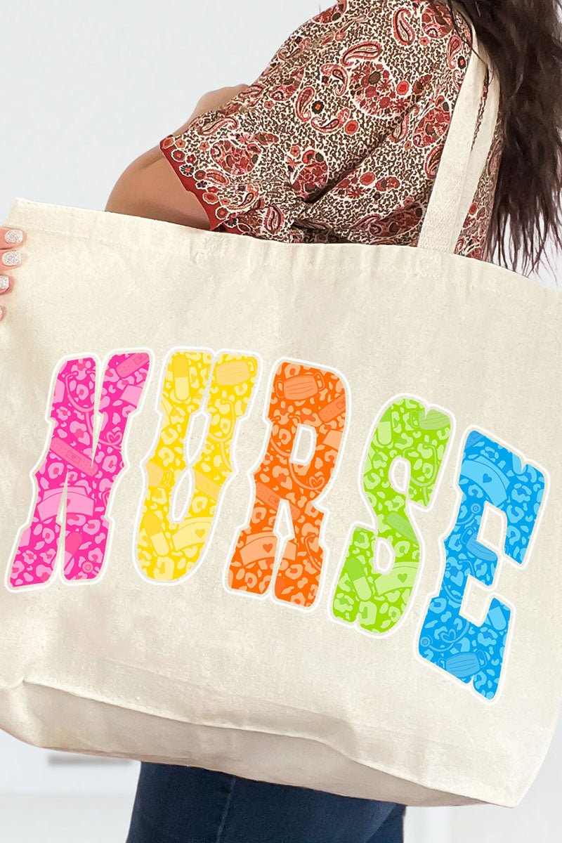Personalized Neon Care Crew Canvas Jumbo Tote - Wholesale Accessory Market