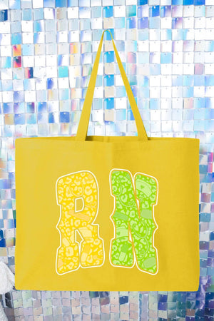 Personalized Neon Care Crew Canvas Jumbo Tote - Wholesale Accessory Market