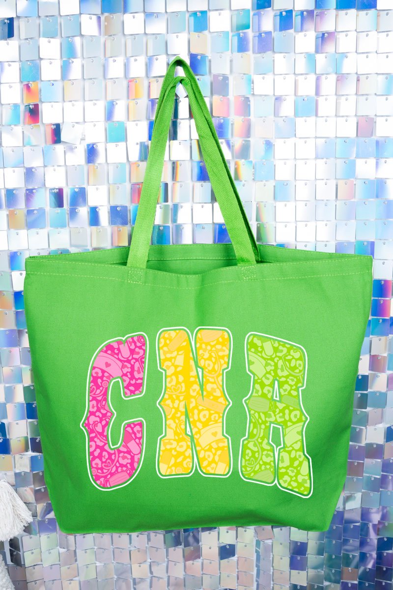 Personalized Neon Care Crew Canvas Jumbo Tote - Wholesale Accessory Market