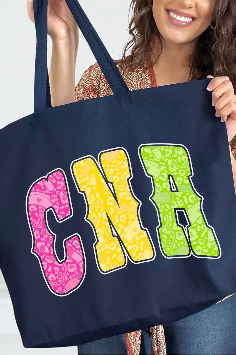 Personalized Neon Care Crew Canvas Jumbo Tote - Wholesale Accessory Market