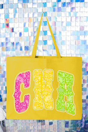 Personalized Neon Care Crew Canvas Jumbo Tote - Wholesale Accessory Market