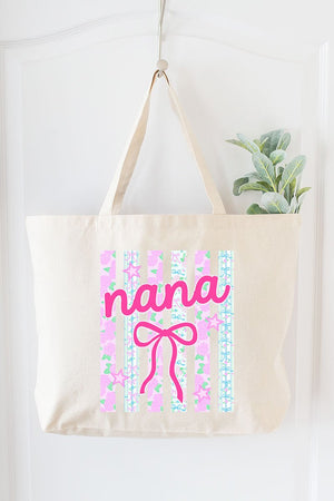 Personalized Bow - tiful Garden Canvas Jumbo Tote *Choose Your Name - Wholesale Accessory Market