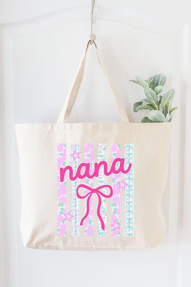 Personalized Bow - tiful Garden Canvas Jumbo Tote *Choose Your Name - Wholesale Accessory Market