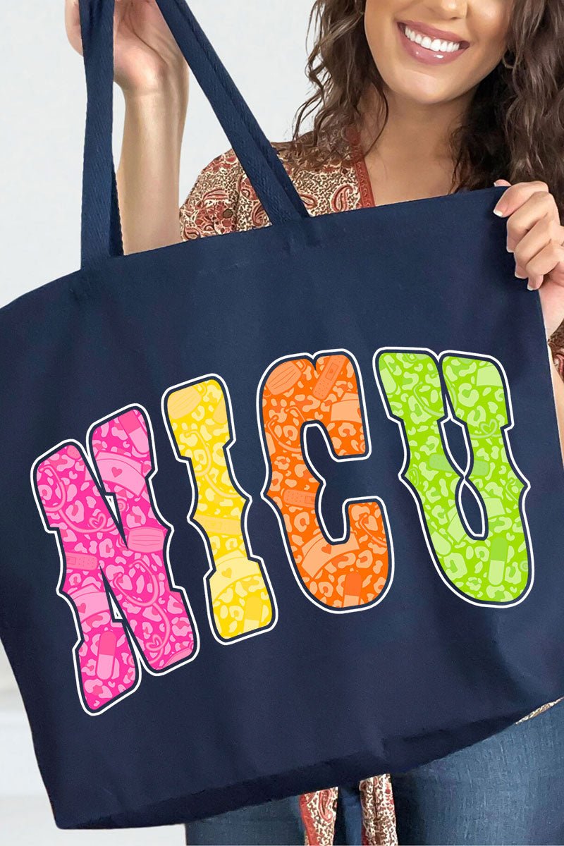 Personalized Neon Care Crew Canvas Jumbo Tote - Wholesale Accessory Market