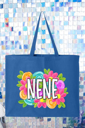 Personalized Mother's Day Bloom Canvas Jumbo Tote *Choose Your Name - Wholesale Accessory Market