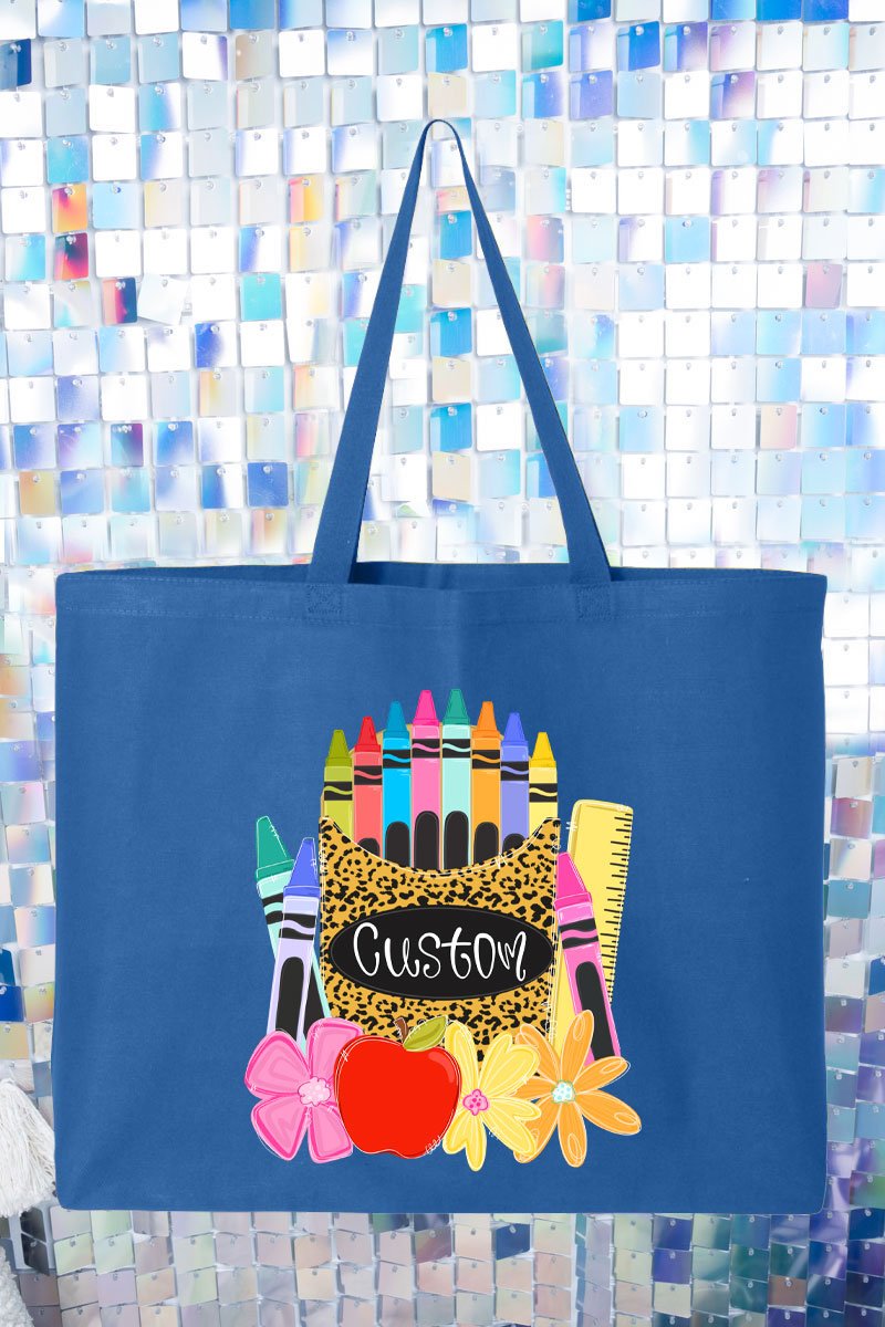 Personalized Teaching In Full Color Canvas Jumbo Tote *Enter Your Name - Wholesale Accessory Market