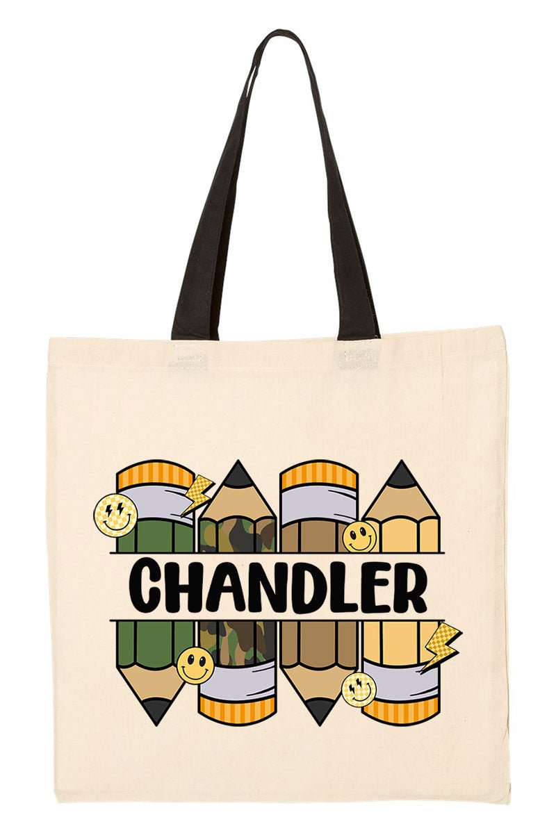 Personalized Camo Pencil Pack Medium Canvas Tote *Enter Kid's Name - Wholesale Accessory Market