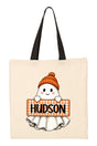 Personalized Gingham Ghost Medium Canvas Tote *Enter Kid's Name - Wholesale Accessory Market