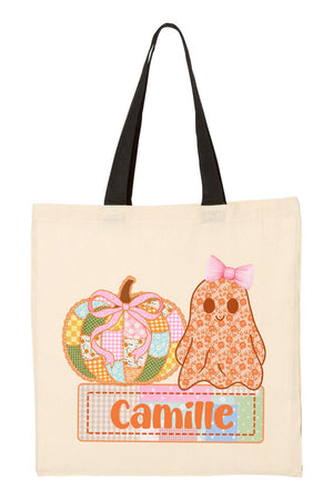 Personalized Sweetly Spooky Medium Canvas Tote *Enter Kid's Name - Wholesale Accessory Market