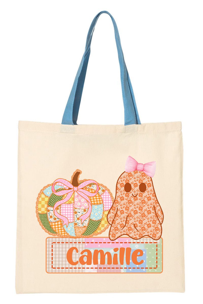 Personalized Sweetly Spooky Medium Canvas Tote *Enter Kid's Name - Wholesale Accessory Market