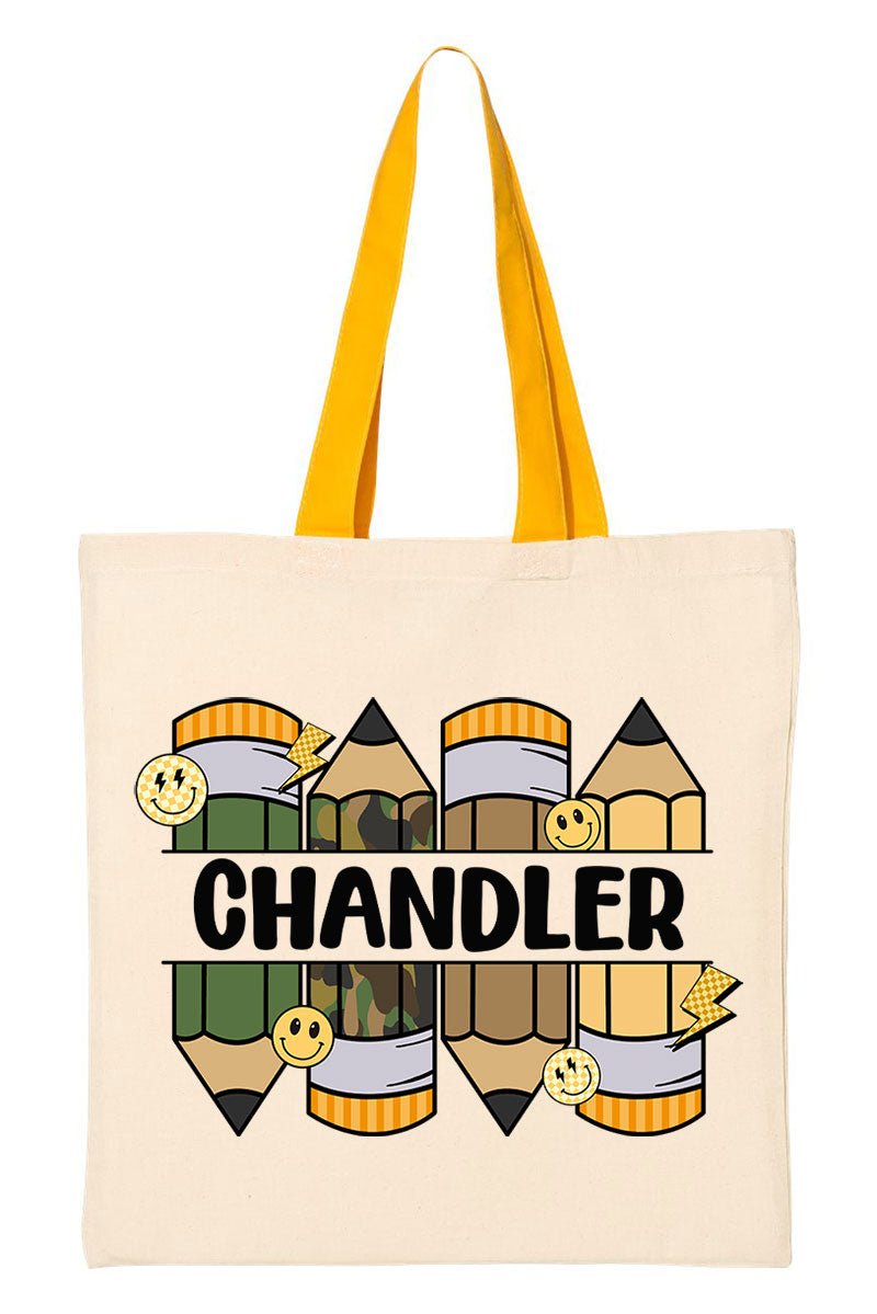 Personalized Camo Pencil Pack Medium Canvas Tote *Enter Kid's Name - Wholesale Accessory Market