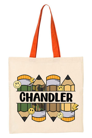 Personalized Camo Pencil Pack Medium Canvas Tote *Enter Kid's Name - Wholesale Accessory Market