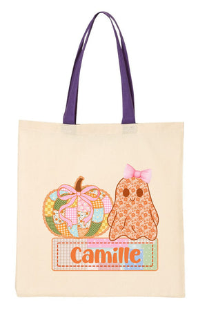 Personalized Sweetly Spooky Medium Canvas Tote *Enter Kid's Name - Wholesale Accessory Market