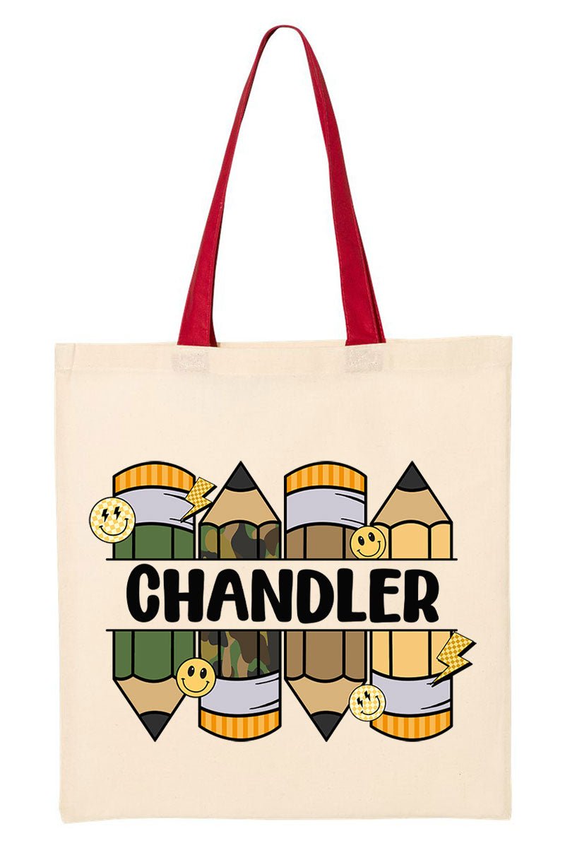 Personalized Camo Pencil Pack Medium Canvas Tote *Enter Kid's Name - Wholesale Accessory Market