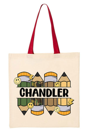 Personalized Camo Pencil Pack Medium Canvas Tote *Enter Kid's Name - Wholesale Accessory Market