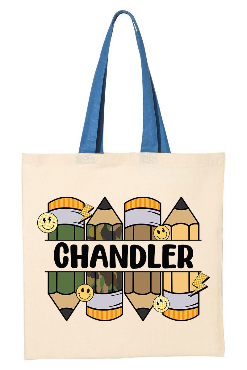 Personalized Camo Pencil Pack Medium Canvas Tote *Enter Kid's Name - Wholesale Accessory Market