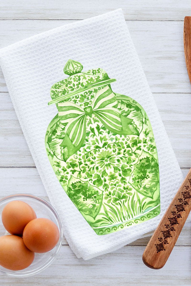 Ginger Jar Waffle Kitchen Towel *Choose Your Color - Wholesale Accessory Market