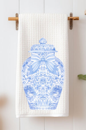 Ginger Jar Waffle Kitchen Towel *Choose Your Color - Wholesale Accessory Market