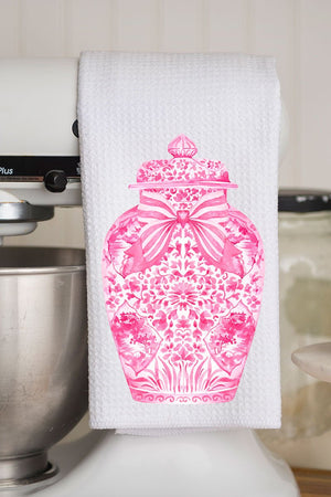 Ginger Jar Waffle Kitchen Towel *Choose Your Color - Wholesale Accessory Market