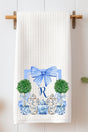 Personalized Preppy Ginger Jar Garden Waffle Kitchen Towel *Choose Your Initial - Wholesale Accessory Market