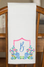 Personalized Preppy Petals Ginger Jars Waffle Kitchen Towel *Choose Your Initial - Wholesale Accessory Market