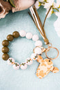 Olive Moojave Vibes Beaded Bracelet Keychain - Wholesale Accessory Market