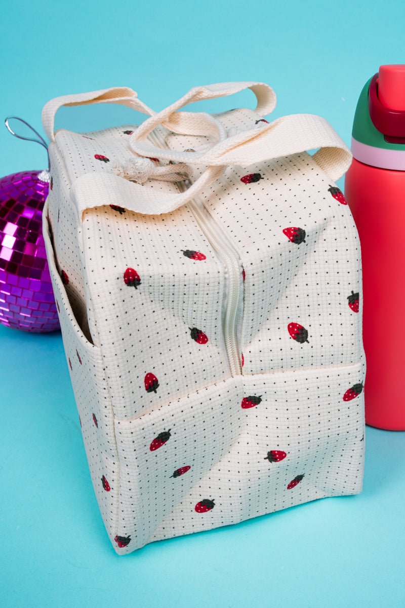 Strawberry Fields Insulated Lunch Bag - Wholesale Accessory Market