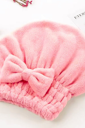 No Drip Pink Microfiber Hair Turban - Wholesale Accessory Market