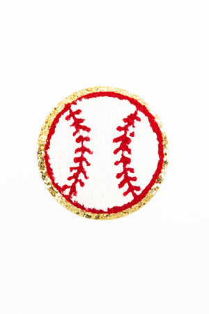 Baseball Glitter Chenille Patch - Wholesale Accessory Market