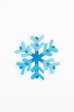 Blue Snowflake Embroidered Patch - Wholesale Accessory Market