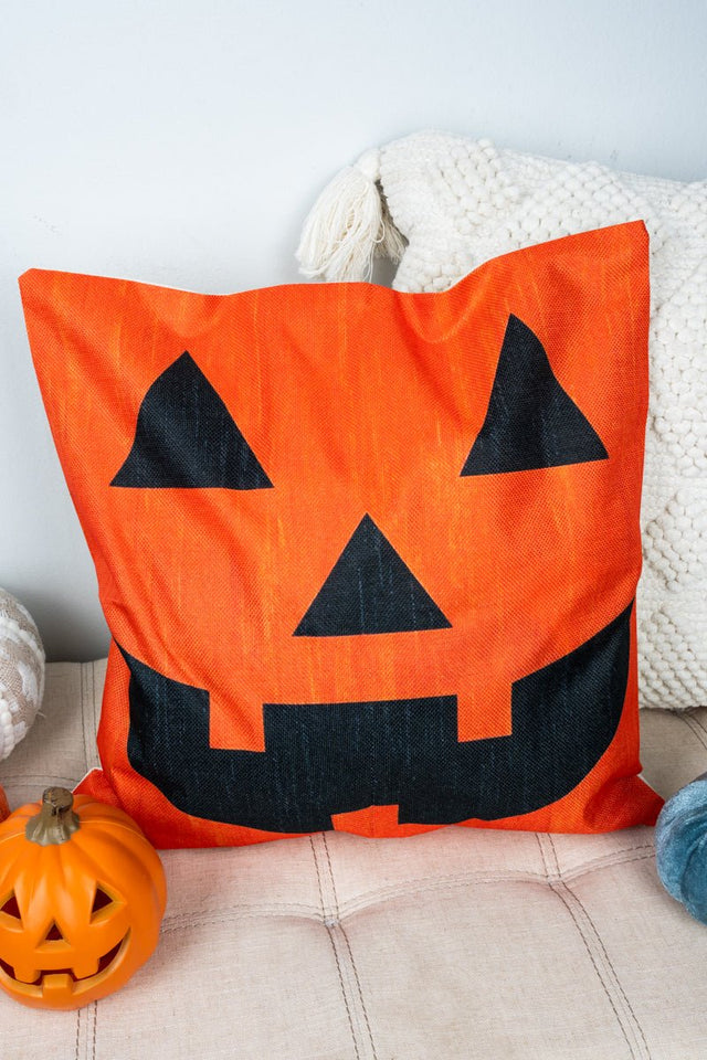 Jack - O' - Lantern Decorative Pillow Cover - Wholesale Accessory Market