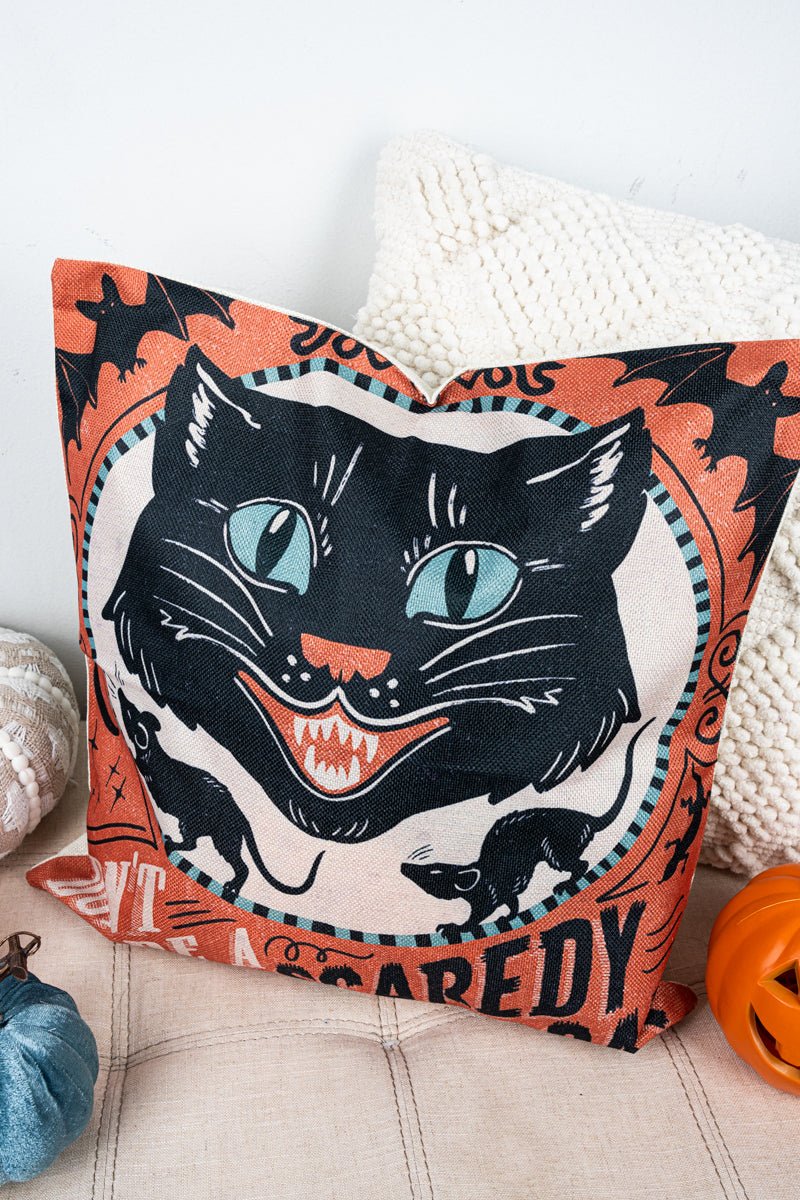Don't Be A Scaredy Cat Decorative Pillow Cover - Wholesale Accessory Market