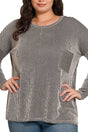 Zenana Plus Size Fall Festival Black Oversized Striped Top - Wholesale Accessory Market