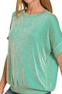 Zenana Seaside Daydreams Kelly Green Corded Rib Top - Wholesale Accessory Market