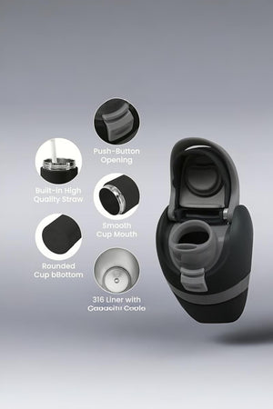 Zenana Thirst Things First Pink Stainless Steel 24oz Bottle - Wholesale Accessory Market