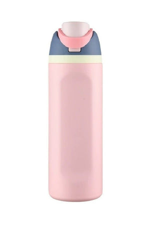 Zenana Thirst Things First Pink Stainless Steel 24oz Bottle - Wholesale Accessory Market