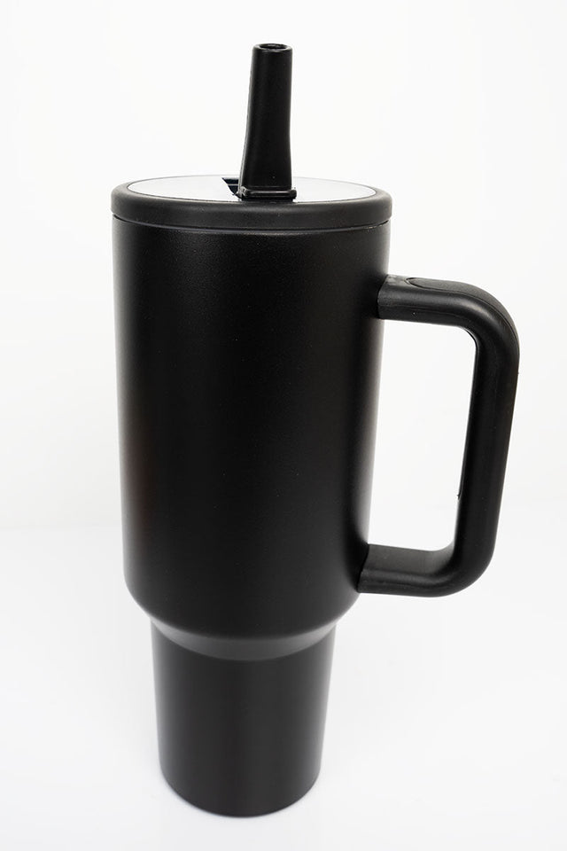 Zenana The Voyager Black Flip Straw 40oz Tumbler - Wholesale Accessory Market
