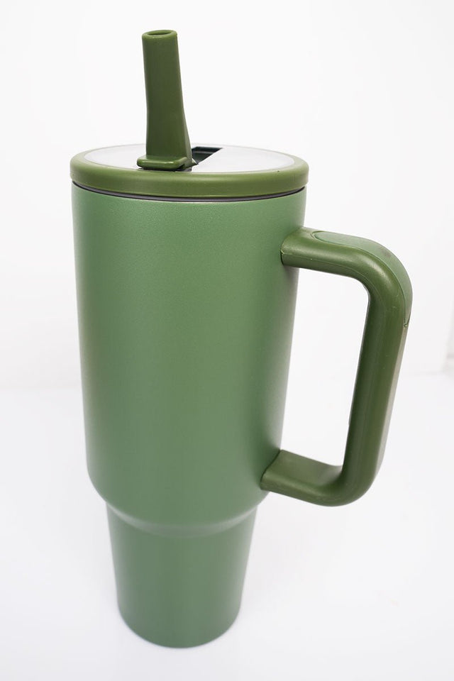 Zenana The Voyager Dark Forest Flip Straw 40oz Tumbler - Wholesale Accessory Market