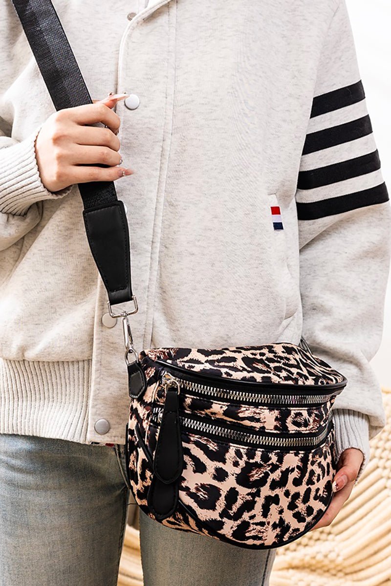 Zenana Globetrotter Leopard Crossbody Waist Bag - Wholesale Accessory Market