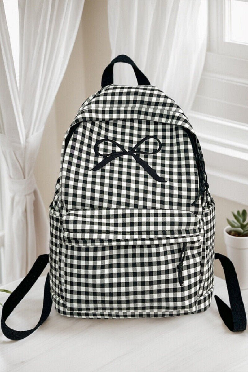 Zenana Black Check Me Out Coquette Backpack - Wholesale Accessory Market