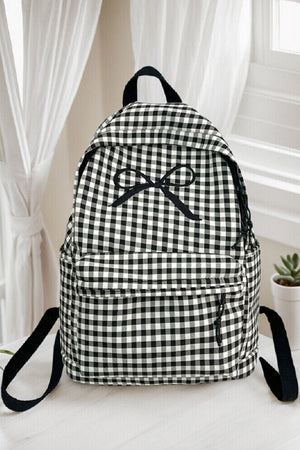 Zenana Black Check Me Out Coquette Backpack - Wholesale Accessory Market
