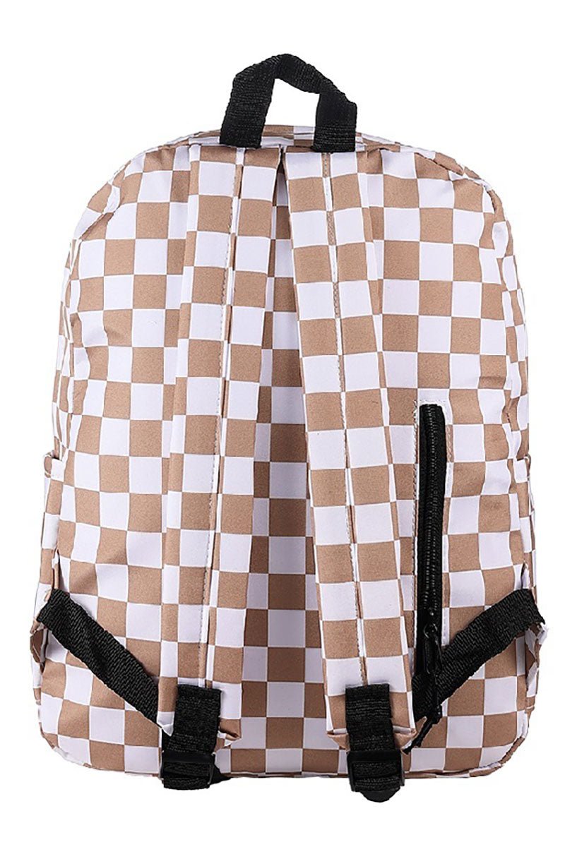 Zenana Ash Mocha Check Me Out Backpack - Wholesale Accessory Market