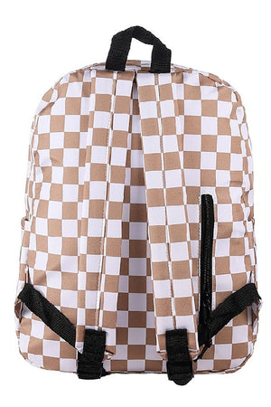 Zenana Ash Mocha Check Me Out Backpack - Wholesale Accessory Market