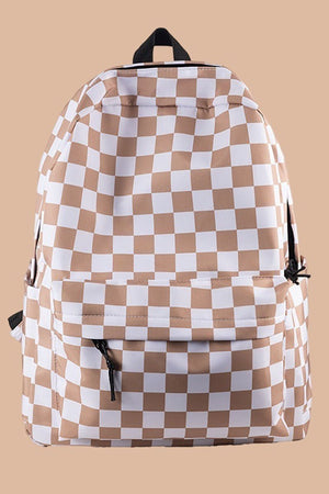 Zenana Ash Mocha Check Me Out Backpack - Wholesale Accessory Market