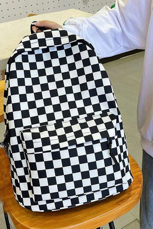 Zenana Black Check Me Out Backpack - Wholesale Accessory Market