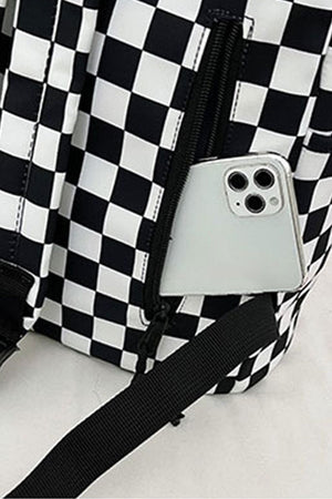 Zenana Black Check Me Out Backpack - Wholesale Accessory Market