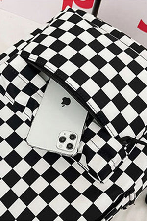 Zenana Black Check Me Out Backpack - Wholesale Accessory Market